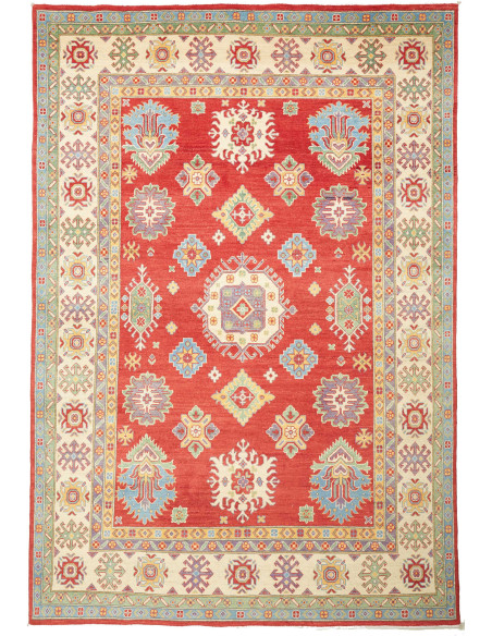 Kazak 204x297 Cm Kazak Pakistan. Hand-carded Wool warp