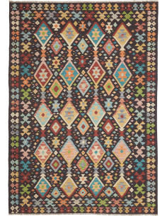Hand Made Rug Kilim Afghanistan 177x252 Charcoa