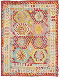 Hand Made Rug Kilim Afghanistan 183x240 Red Mul