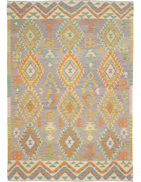 Tappeto Originale Kilim Afghanistan 170x242 Gri