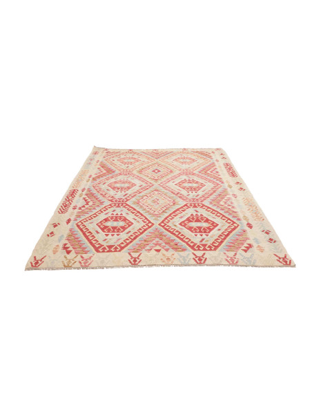 Hand Made Rug Kilim Afghanistan 180x238 Red Cre