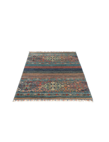 Hand Made Rug Rubin Pakistan 103x148 Blue Orang