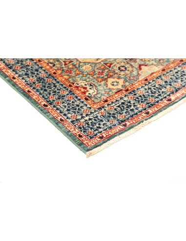 Rug Mamlouk Pakistan 74x182 Teal Deep Red