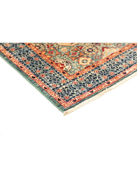 Tappeto Mamlouk Pakistan 74x182 Turchese Rosso