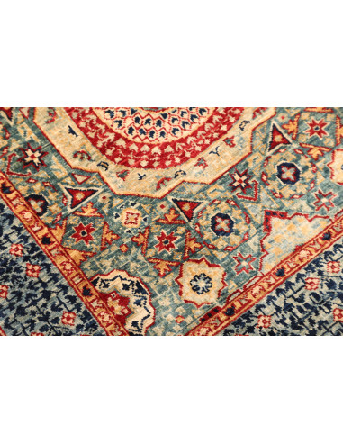 Tappeto Mamlouk Pakistan 74x182 Turchese Rosso