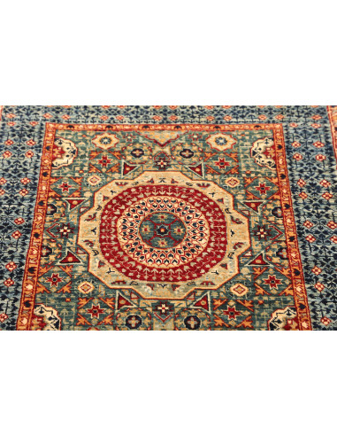 Rug Mamlouk Pakistan 74x182 Teal Deep Red
