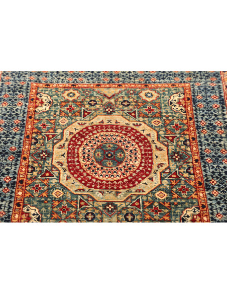 Rug Mamlouk Pakistan 74x182 Teal Deep Red