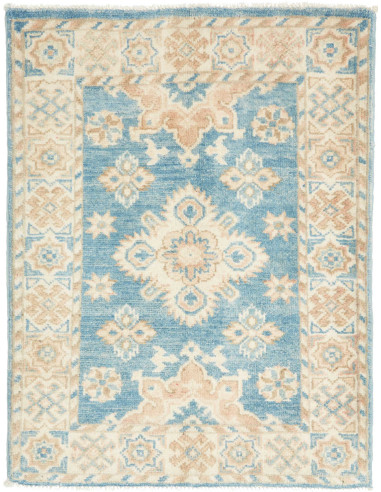 Hand Made Rug Kazak Afghanistan 65x84 Blue Beig