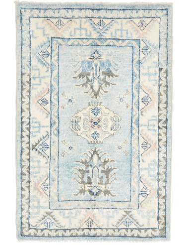 Hand Made Rug Kazak Afghanistan 60x90 Light Blu