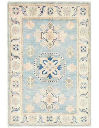 Hand Made Rug Kazak Afghanistan 59x85 Light Blu