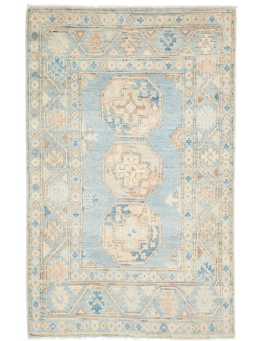 Hand Made Rug Kazak Afghanistan 86x138 Dusty Bl
