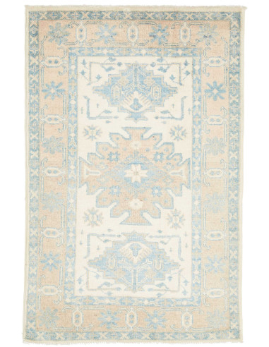 Hand Made Rug Kazak Afghanistan 76x117 Light Bl