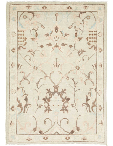 Hand Made Rug Kazak Afghanistan 86x119 Cream Br