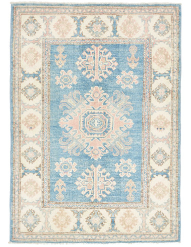 Hand Made Rug Kazak Afghanistan 84x120 Teal Blu