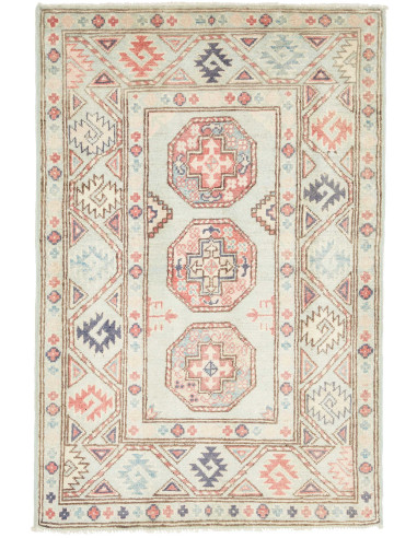 Hand Made Rug Kazak Afghanistan 83x125 Pastel B