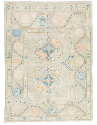Hand Made Rug Kazak Afghanistan 63x88 Grey Beig