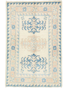 Hand Made Rug Kazak Afghanistan 64x95 Blue Crea