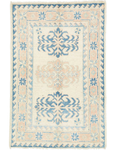 Hand Made Rug Kazak Afghanistan 64x95 Blue Crea