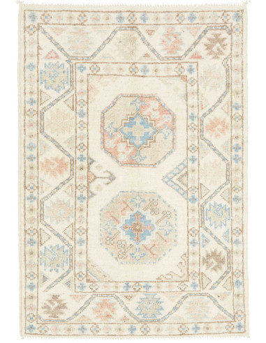 Hand Made Rug Kazak Afghanistan 63x90 Cream Sky