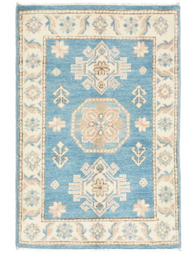 Hand Made Rug Kazak Afghanistan 61x90 Light Blu