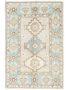 Hand Made Rug Kazak Afghanistan 63x93 Light Blu