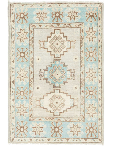 Hand Made Rug Kazak Afghanistan 63x93 Light Blu