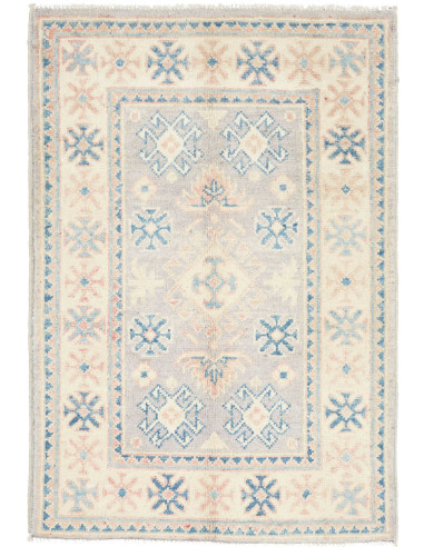 Hand Made Rug Kazak Afghanistan 63x92 Lavender