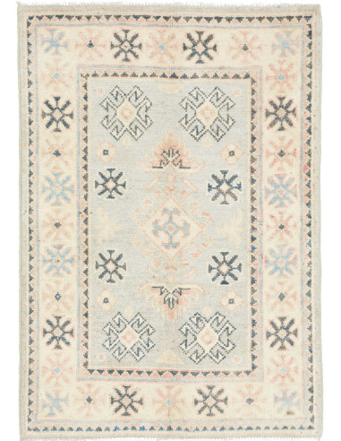 Hand Made Rug Kazak Afghanistan 66x94 Light Blu