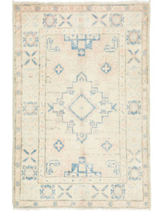 Hand Made Rug Kazak Afghanistan 64x94 Cream Lig