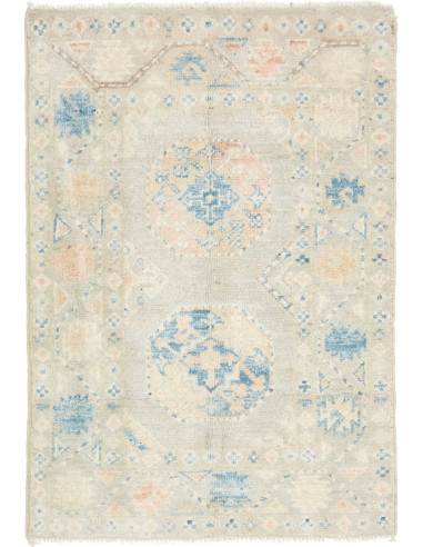 Hand Made Rug Kazak Afghanistan 63x91 Sand Gray