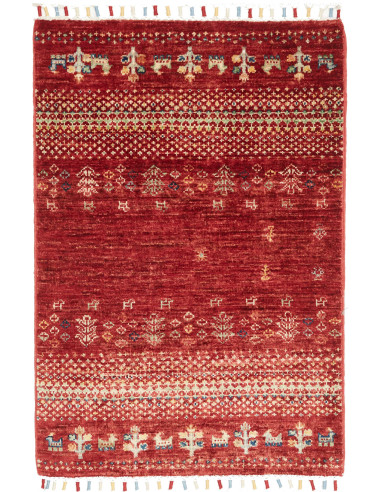 Hand Made Rug Siva Pakistan 62x90 Burgundy Beig