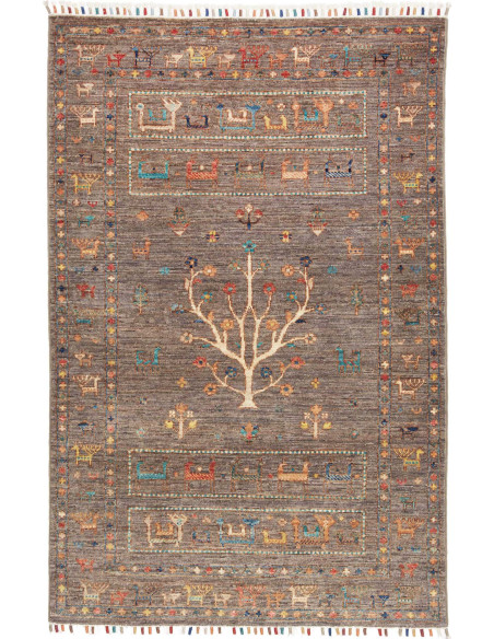 Hand Made Rug Rubin Pakistan 100x149 Graphite B