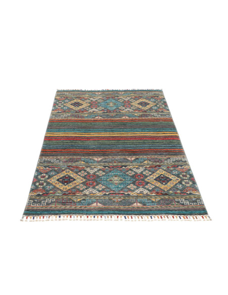 Hand Made Rug Rubin Pakistan 100x154 Teal Red O