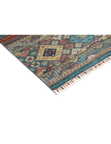 Hand Made Rug Rubin Pakistan 100x154 Teal Red O