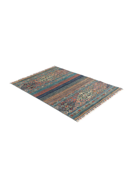Hand Made Rug Rubin Pakistan 102x147 Blue Orang