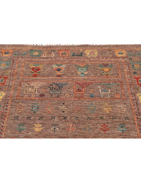 Hand Made Rug Rubin Pakistan 103x154 Terracotta