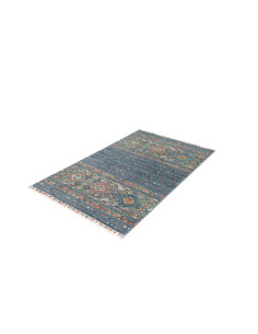 Hand Made Rug Rubin Pakistan 99x157 Petrol Blue 2