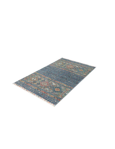 Hand Made Rug Rubin Pakistan 99x157 Petrol Blue