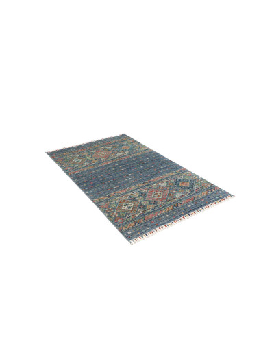 Hand Made Rug Rubin Pakistan 99x157 Petrol Blue