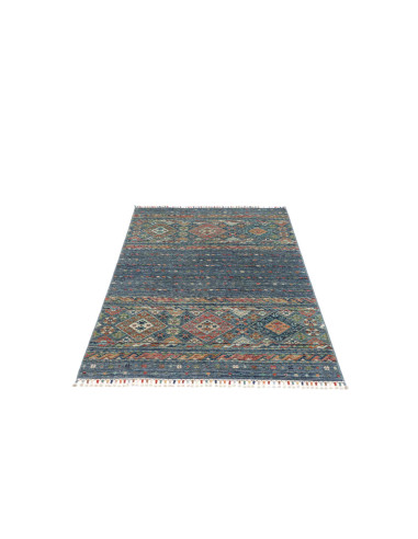 Hand Made Rug Rubin Pakistan 99x157 Petrol Blue