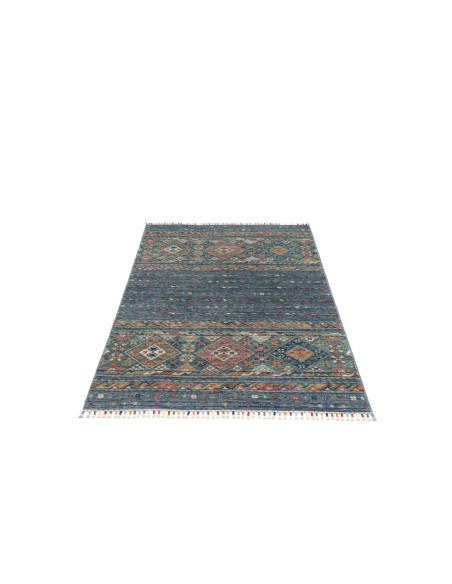 Hand Made Rug Rubin Pakistan 99x157 Petrol Blue