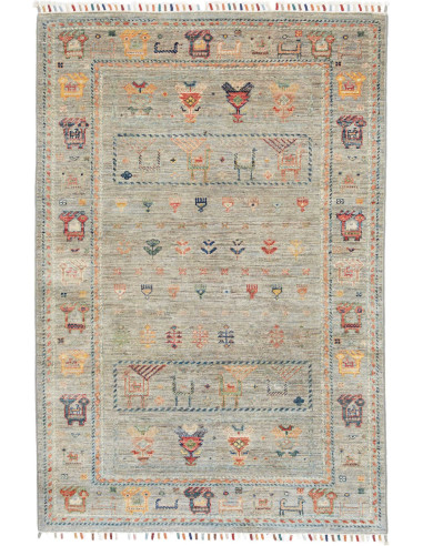 Hand Made Rug Rubin Pakistan 100x150 Sage Green