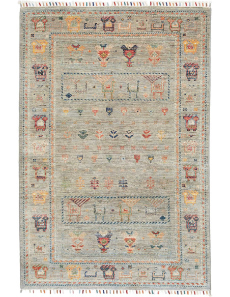 Hand Made Rug Rubin Pakistan 100x150 Sage Green