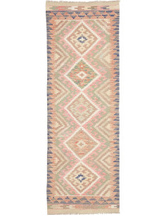 Rug Kilim Afghanistan 67x194 Light Pink Sage Gr