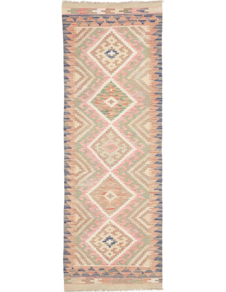 Rug Kilim Afghanistan 67x194 Light Pink Sage Gr