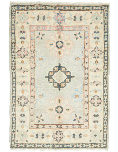Hand Made Rug Kazak Afghanistan 64x95 Dusty Blu