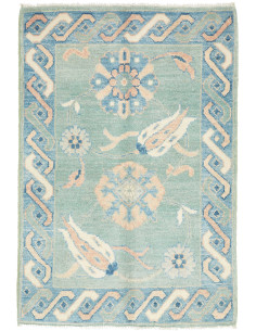 Hand Made Rug Kazak Afghanistan 64x92 Mint Gree