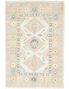Hand Made Rug Kazak Afghanistan 62x92 Cream Blu