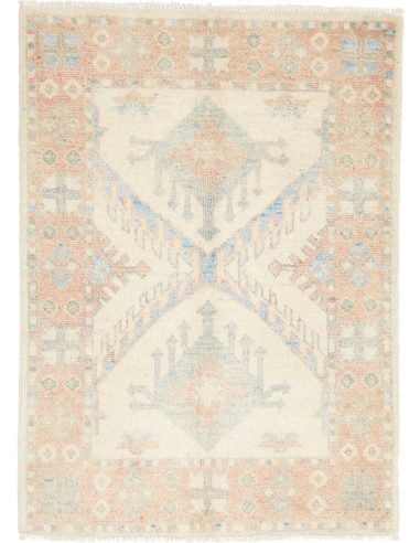 Hand Made Rug Kazak Afghanistan 65x88 Cream Ter