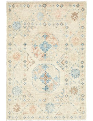 Hand Made Rug Kazak Afghanistan 60x89 Beige Lig